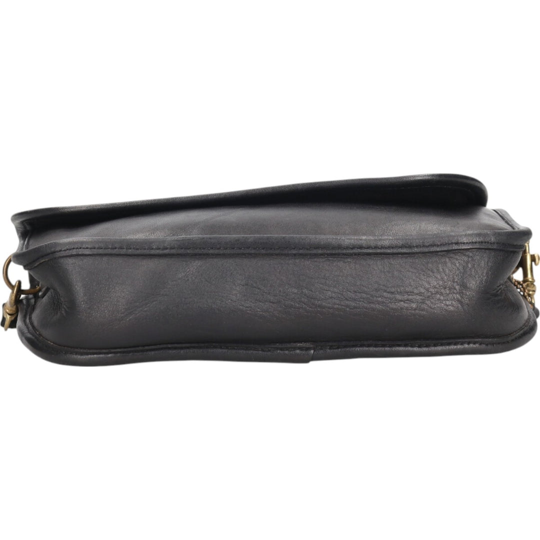 80's Coach COACH OLD COACH Old Coach Shoulder Bag Made in USA Vintage genuine leather black type Vintage Second Hand