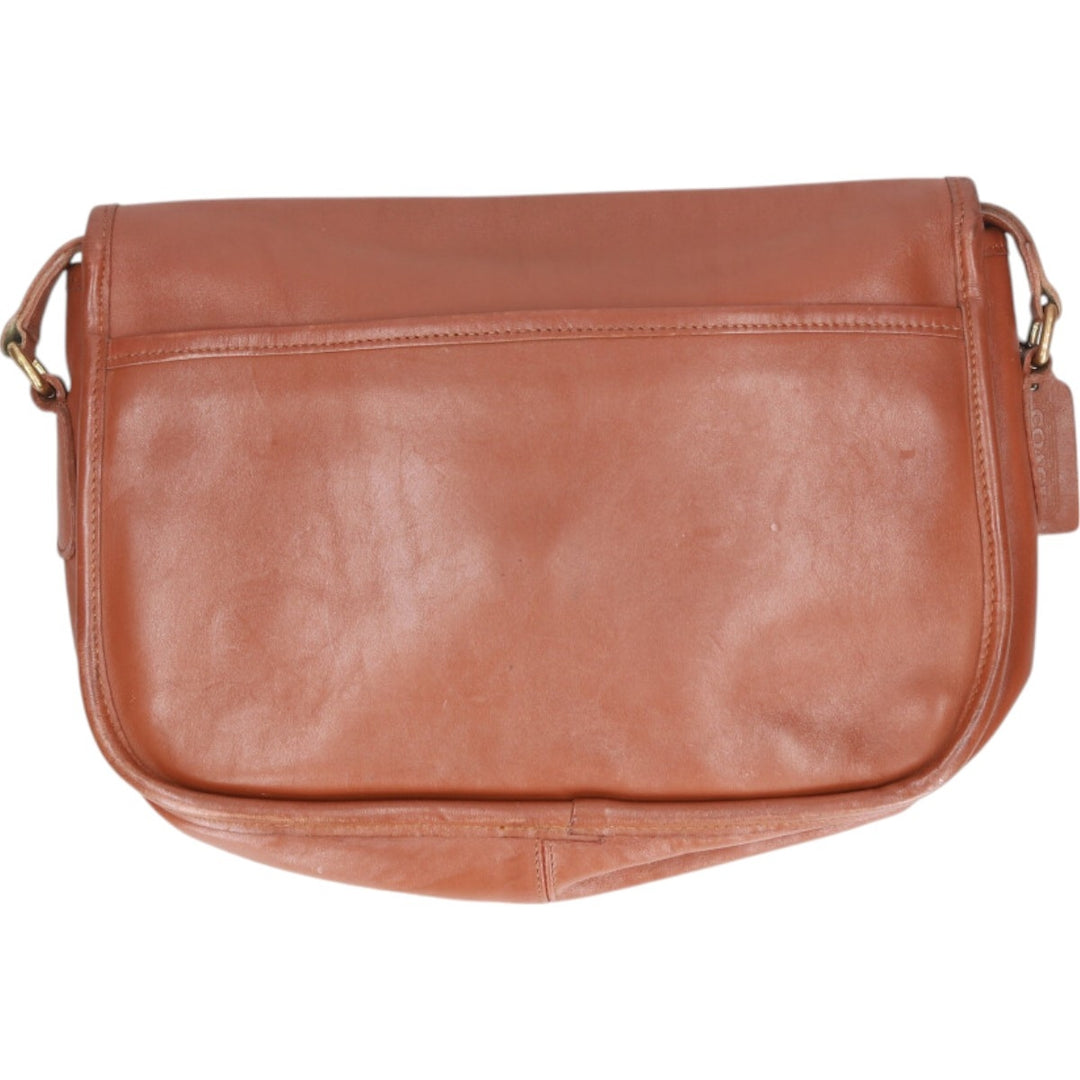 90'S Coach Old Coach Turnlock Shoulder Bag, Vintage, Made in USA genuine leather brown type Vintage Second Hand