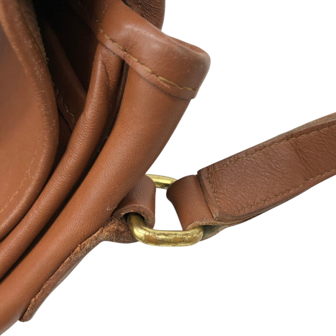 90'S Coach Old Coach Turnlock Shoulder Bag, Vintage, Made in USA genuine leather brown type Vintage Second Hand