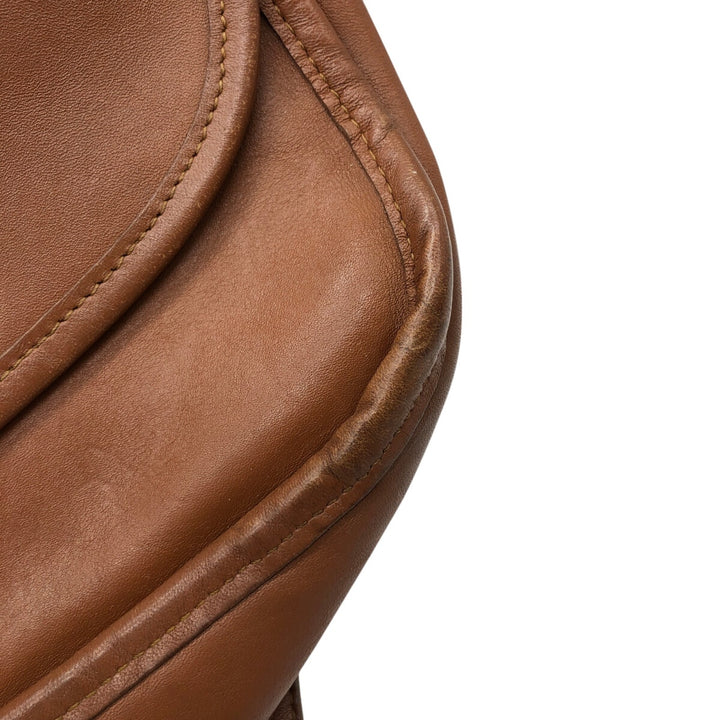 90'S Coach Old Coach Turnlock Shoulder Bag, Vintage, Made in USA genuine leather brown type Vintage Second Hand