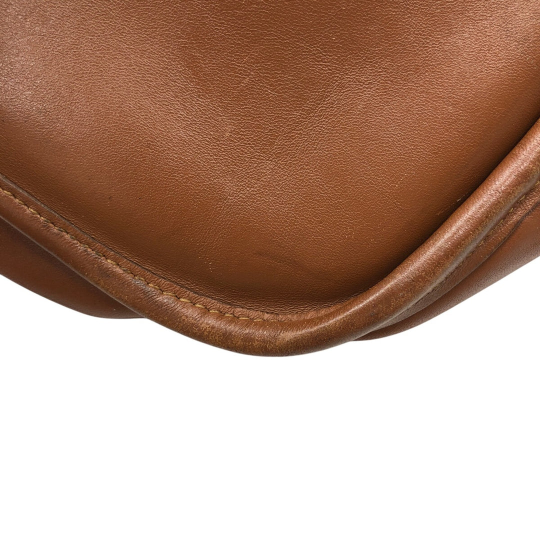 90'S Coach Old Coach Turnlock Shoulder Bag, Vintage, Made in USA genuine leather brown type Vintage Second Hand