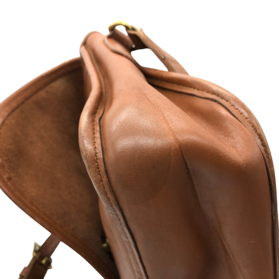 90'S Coach Old Coach Turnlock Shoulder Bag, Vintage, Made in USA genuine leather brown type Vintage Second Hand