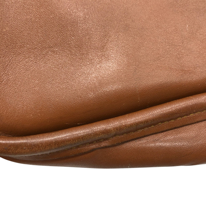 90'S Coach Old Coach Turnlock Shoulder Bag, Vintage, Made in USA genuine leather brown type Vintage Second Hand