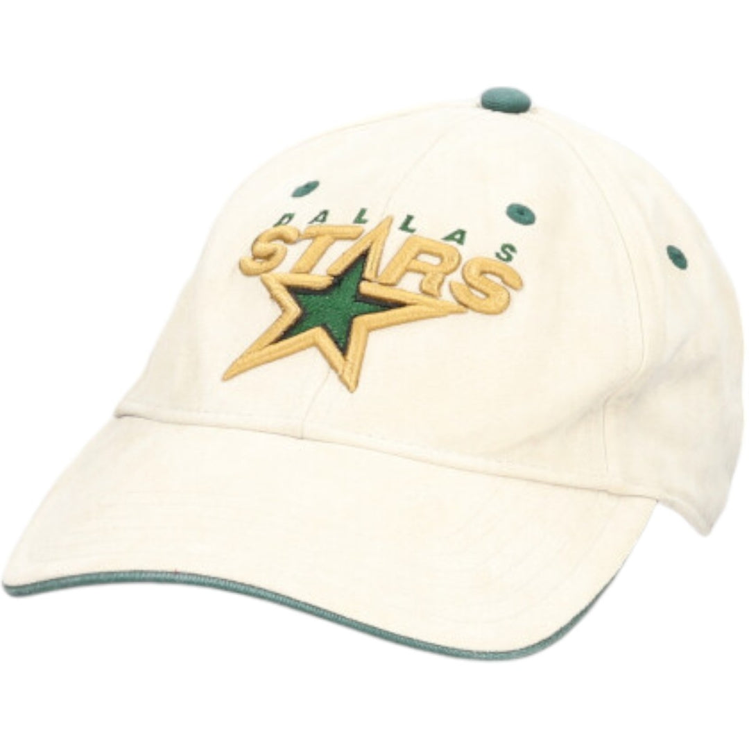 NHL DALLAS STARS Dallas Stars Baseball Cap, One Size Fits Most polyester white type Vintage Second Hand