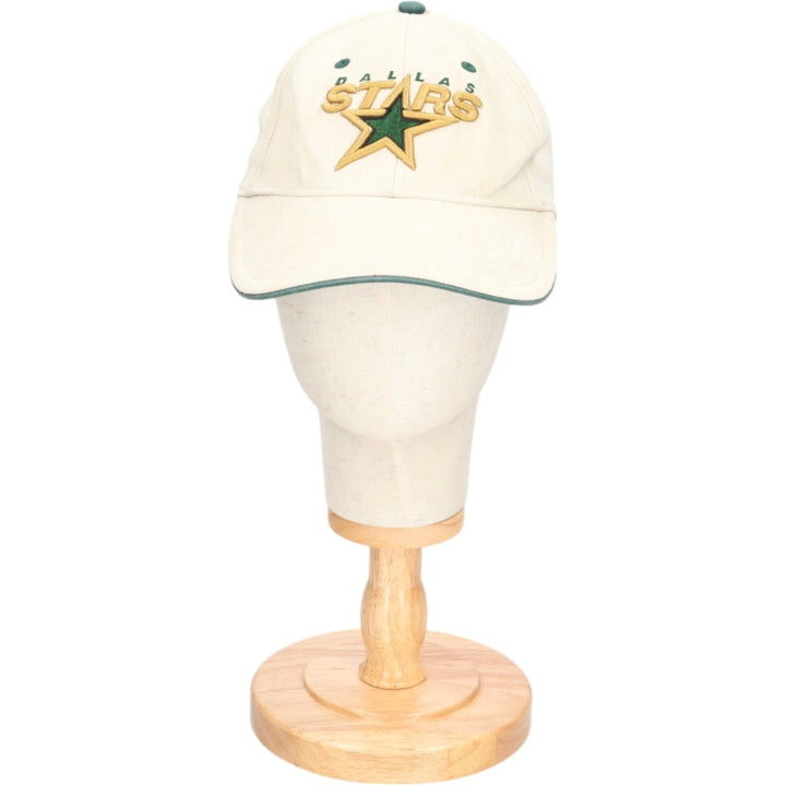 NHL DALLAS STARS Dallas Stars Baseball Cap, One Size Fits Most polyester white type Vintage Second Hand