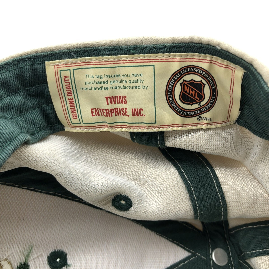 NHL DALLAS STARS Dallas Stars Baseball Cap, One Size Fits Most polyester white type Vintage Second Hand