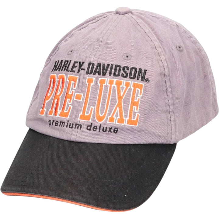 Harley-Davidson Two-Tone Baseball Cap (One Size Fits All) cotton gray type Vintage Second Hand