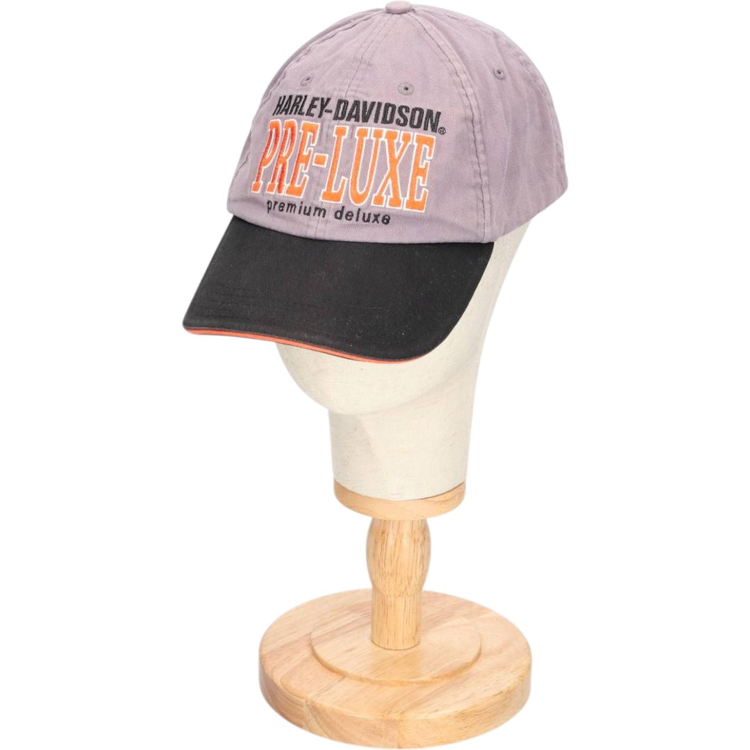 Harley-Davidson Two-Tone Baseball Cap (One Size Fits All) cotton gray type Vintage Second Hand