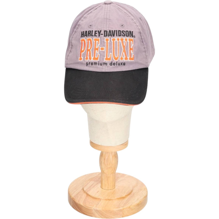 Harley-Davidson Two-Tone Baseball Cap (One Size Fits All) cotton gray type Vintage Second Hand