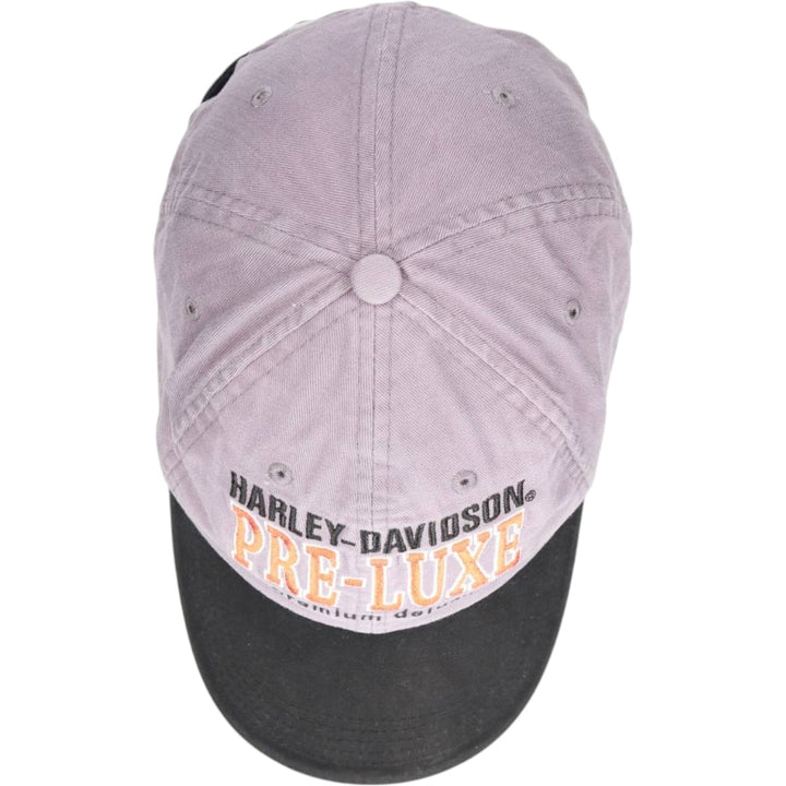 Harley-Davidson Two-Tone Baseball Cap (One Size Fits All) cotton gray type Vintage Second Hand