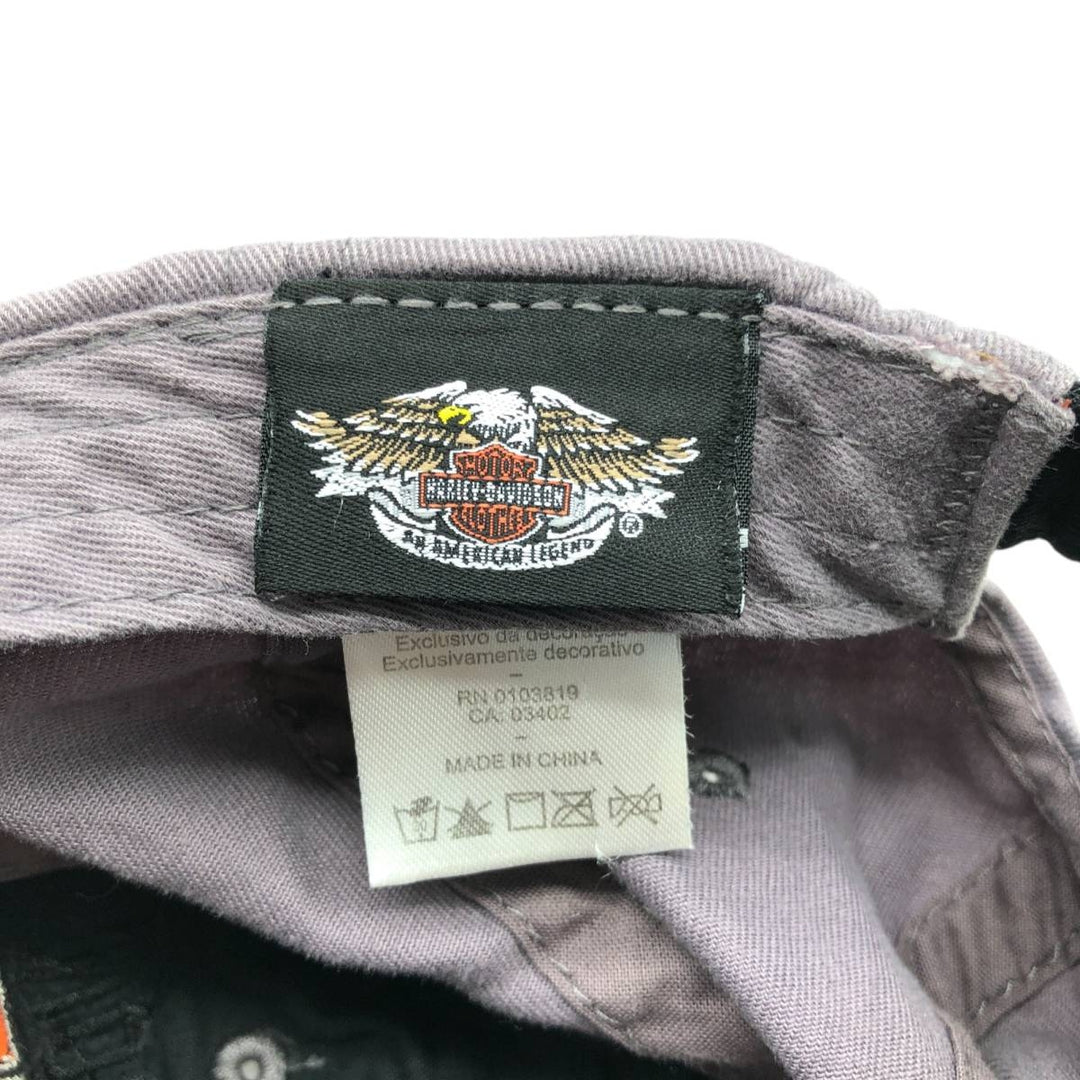 Harley-Davidson Two-Tone Baseball Cap (One Size Fits All) cotton gray type Vintage Second Hand