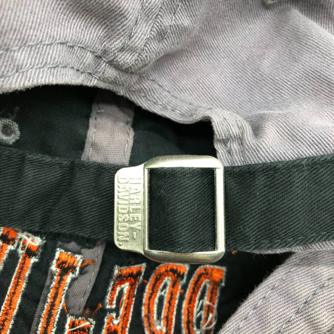 Harley-Davidson Two-Tone Baseball Cap (One Size Fits All) cotton gray type Vintage Second Hand