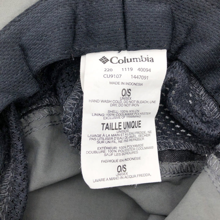 Columbia Hat Free Size Nylon Charcoal Vintage Second Hand