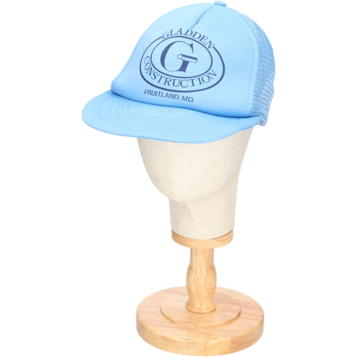 Trucker cap, mesh cap, free size polyester Blue type light blue Vintage Second Hand