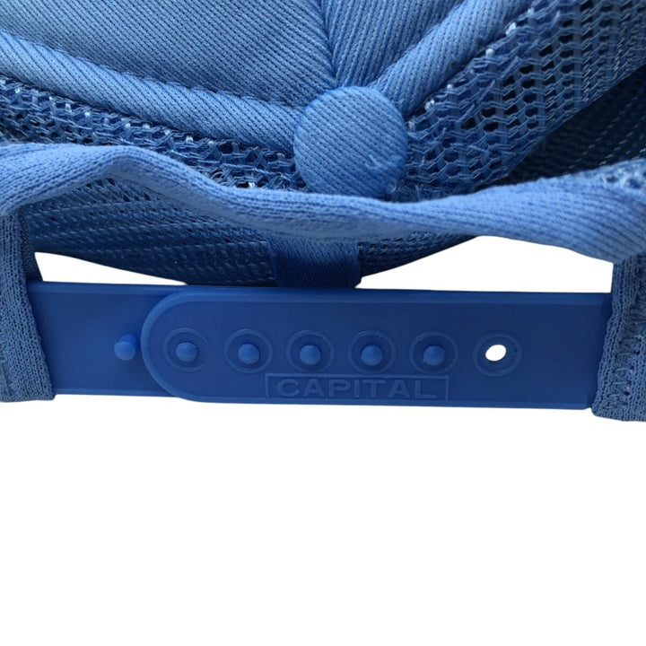 Trucker cap, mesh cap, free size polyester Blue type light blue Vintage Second Hand