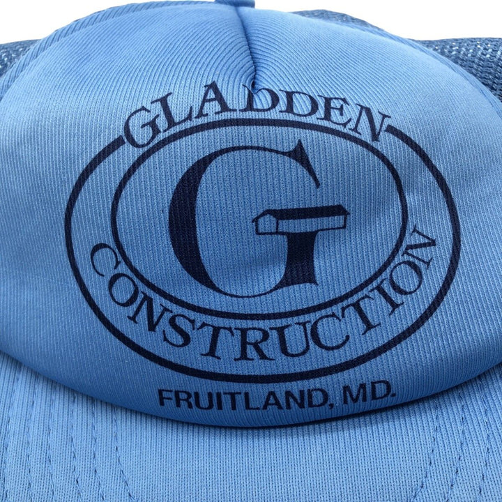 Trucker cap, mesh cap, free size polyester Blue type light blue Vintage Second Hand