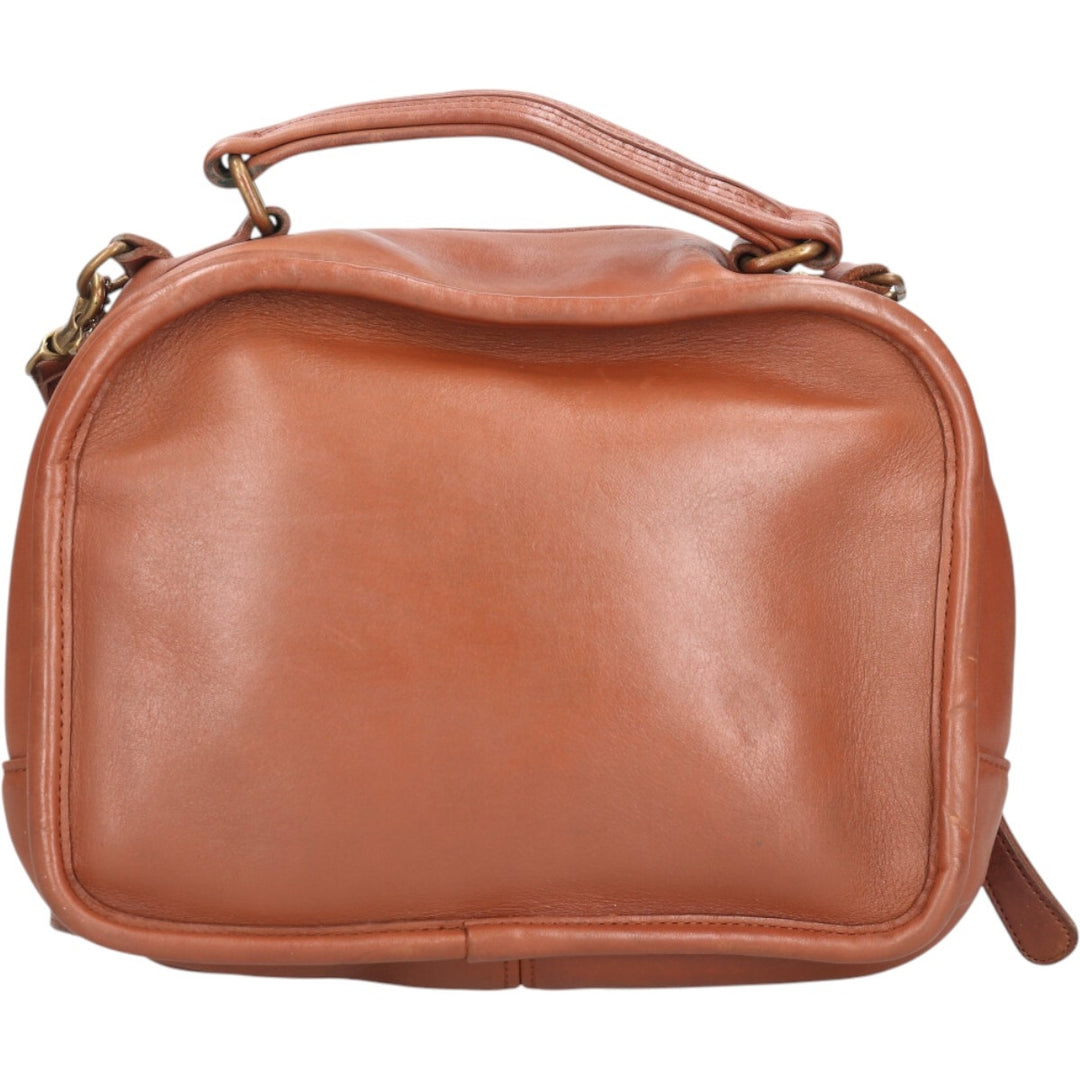 90'S Coach OLD COACH 2-WAY Shoulder Bag, Made in USA, Vintage genuine leather beige type brown Vintage Second Hand