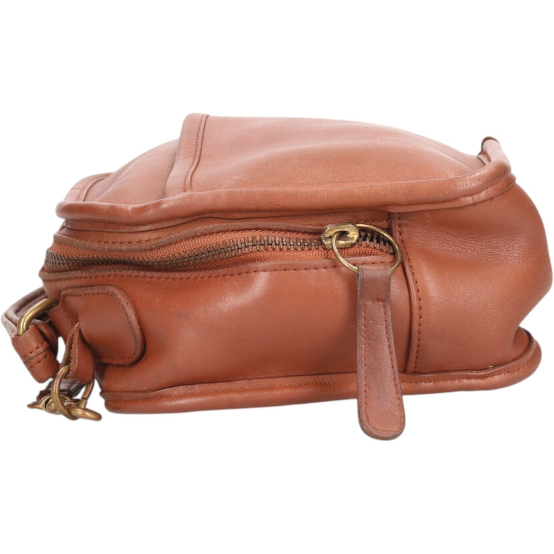 90'S Coach OLD COACH 2-WAY Shoulder Bag, Made in USA, Vintage genuine leather beige type brown Vintage Second Hand