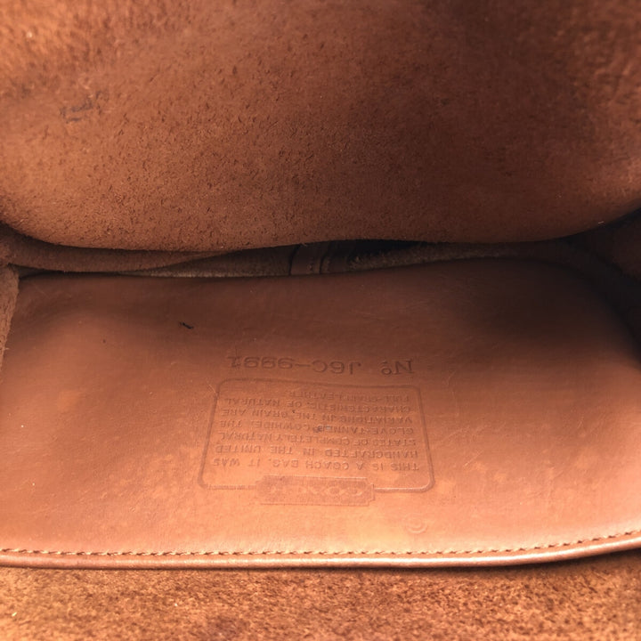 90'S Coach OLD COACH 2-WAY Shoulder Bag, Made in USA, Vintage genuine leather beige type brown Vintage Second Hand