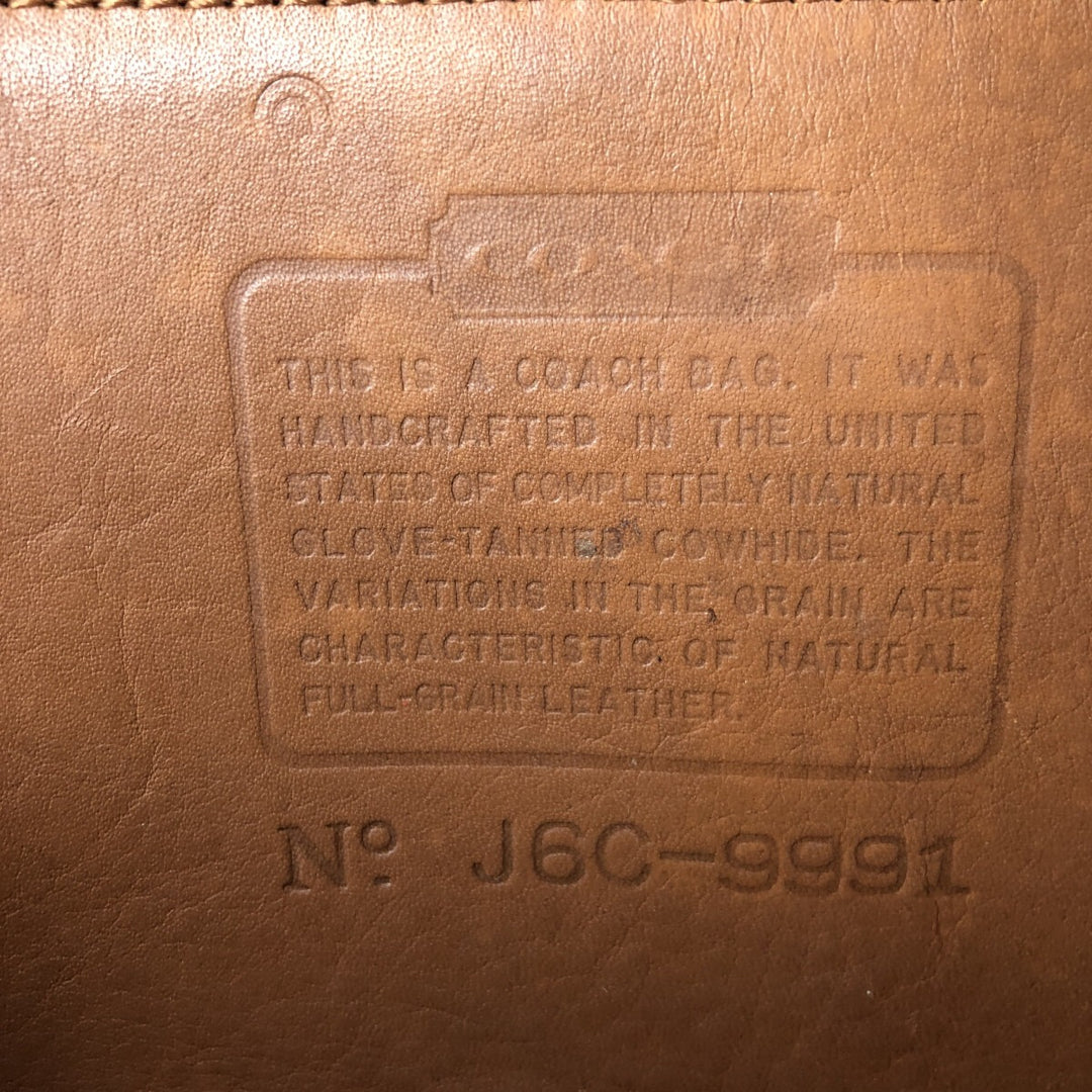 90'S Coach OLD COACH 2-WAY Shoulder Bag, Made in USA, Vintage genuine leather beige type brown Vintage Second Hand