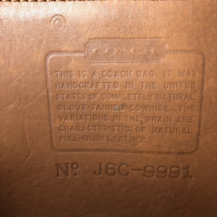 90'S Coach OLD COACH 2-WAY Shoulder Bag, Made in USA, Vintage genuine leather beige type brown Vintage Second Hand