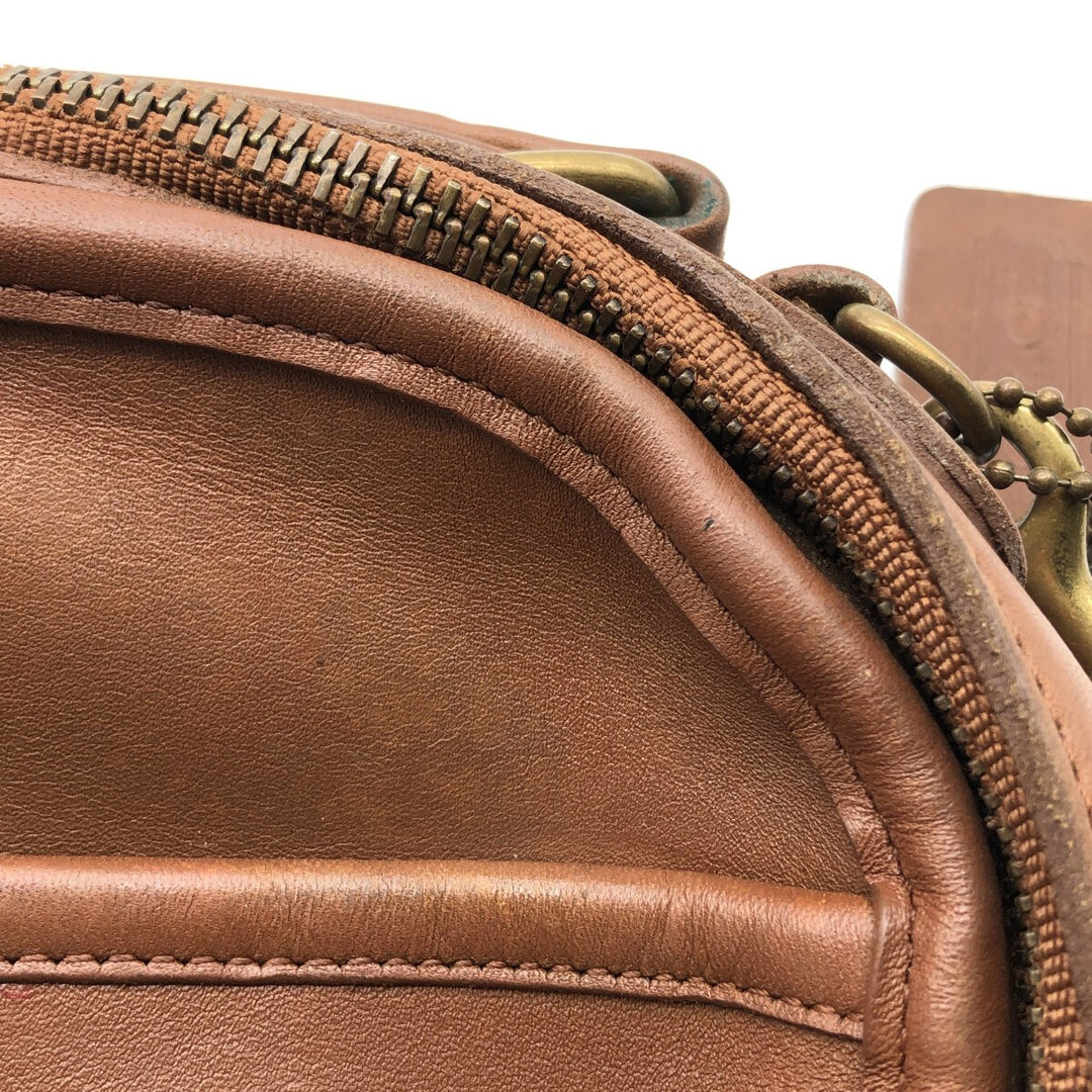 90'S Coach OLD COACH 2-WAY Shoulder Bag, Made in USA, Vintage genuine leather beige type brown Vintage Second Hand