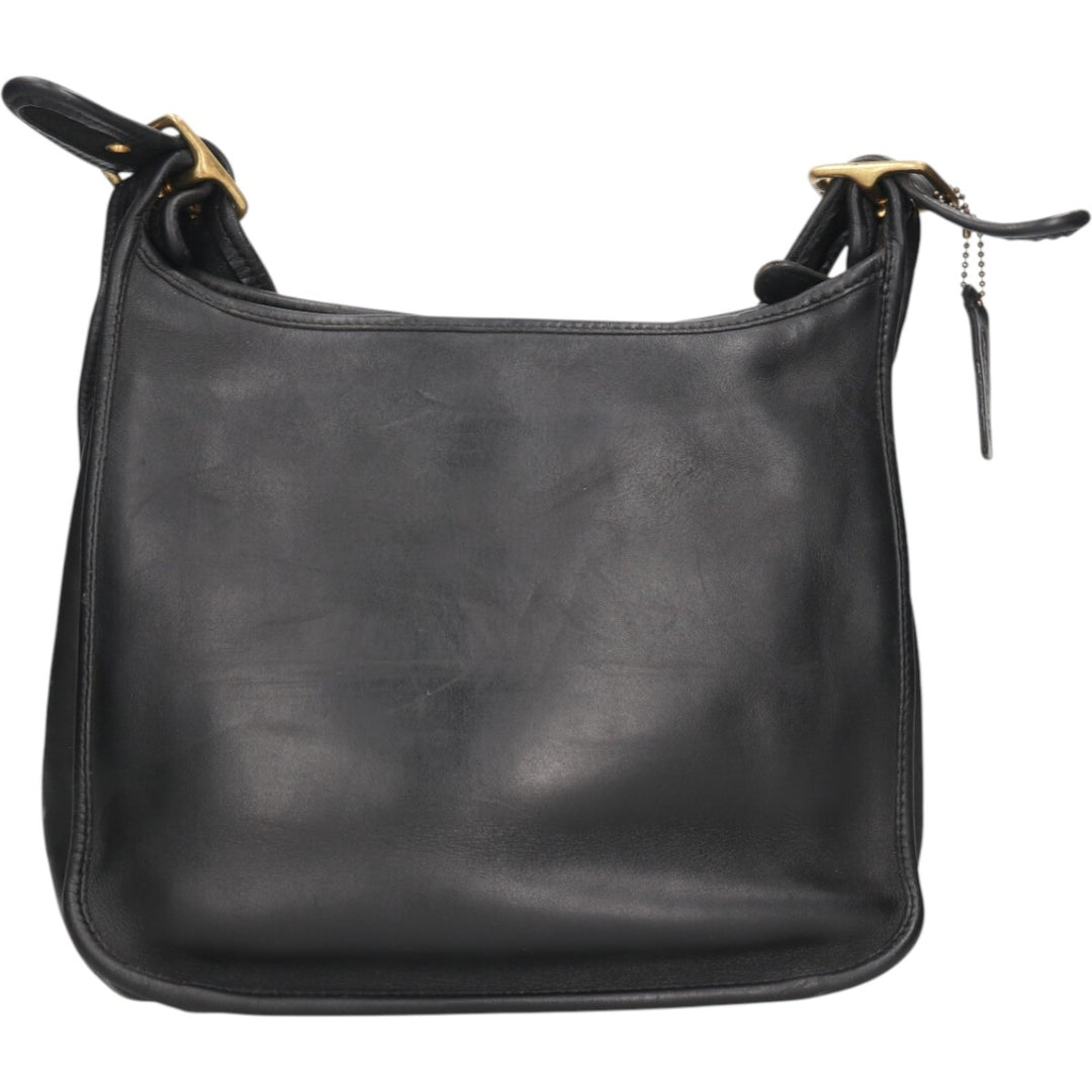 90'S Coach Old Coach Shoulder Bag, Made in USA, Vintage genuine leather black type Vintage Second Hand