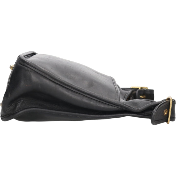 90'S Coach Old Coach Shoulder Bag, Made in USA, Vintage genuine leather black type Vintage Second Hand