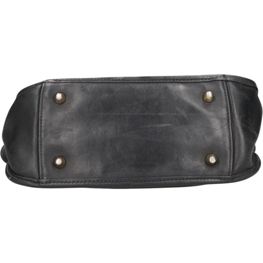 90'S Coach Old Coach Shoulder Bag, Made in USA, Vintage genuine leather black type Vintage Second Hand