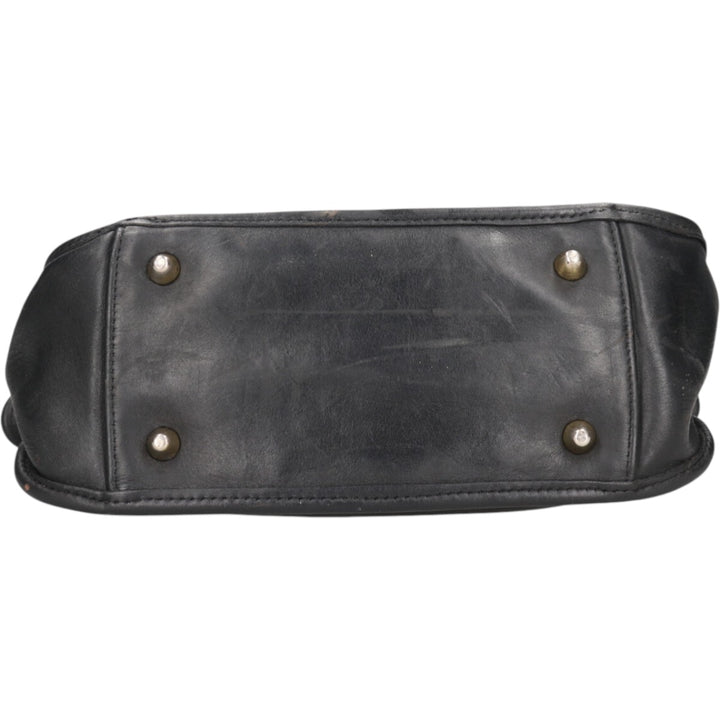 90'S Coach Old Coach Shoulder Bag, Made in USA, Vintage genuine leather black type Vintage Second Hand