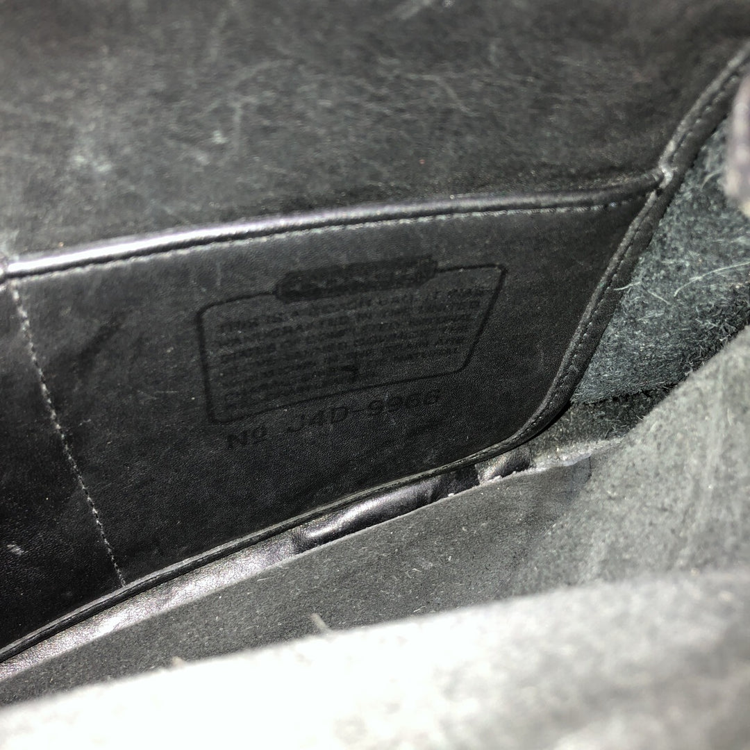 90'S Coach Old Coach Shoulder Bag, Made in USA, Vintage genuine leather black type Vintage Second Hand