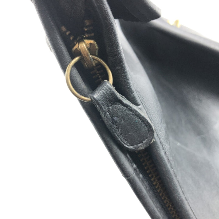 90'S Coach Old Coach Shoulder Bag, Made in USA, Vintage genuine leather black type Vintage Second Hand