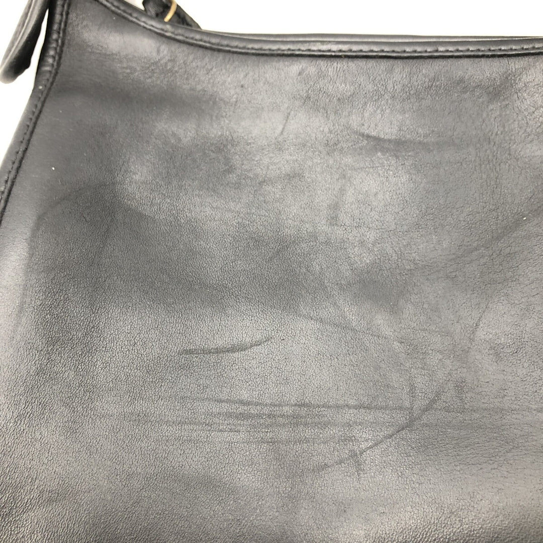 90'S Coach Old Coach Shoulder Bag, Made in USA, Vintage genuine leather black type Vintage Second Hand