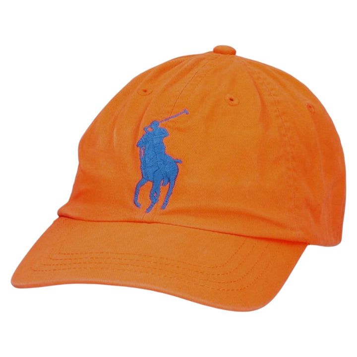 Ralph Lauren POLO by Ralph Lauren Big Pony Baseball Cap, One Size Fits Most cotton orange type Vintage Second Hand