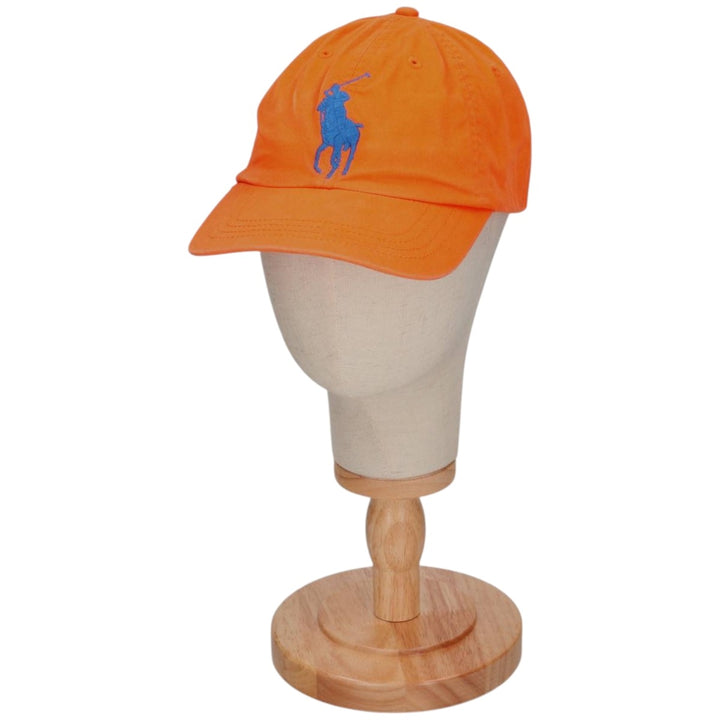 Ralph Lauren POLO by Ralph Lauren Big Pony Baseball Cap, One Size Fits Most cotton orange type Vintage Second Hand