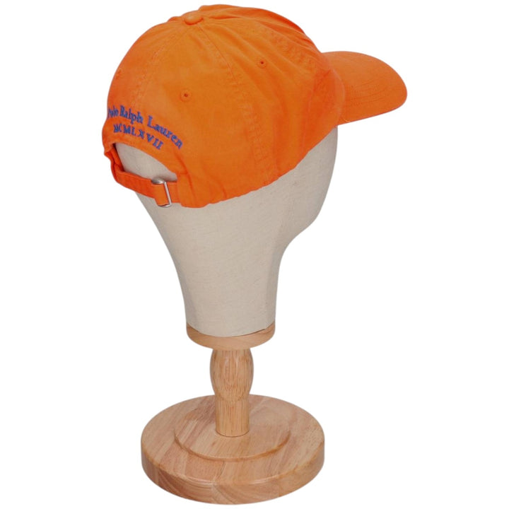 Ralph Lauren POLO by Ralph Lauren Big Pony Baseball Cap, One Size Fits Most cotton orange type Vintage Second Hand
