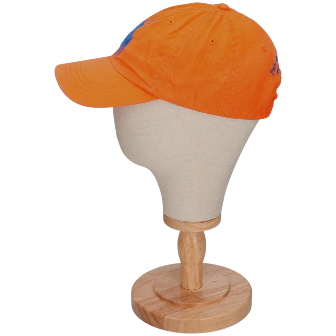 Ralph Lauren POLO by Ralph Lauren Big Pony Baseball Cap, One Size Fits Most cotton orange type Vintage Second Hand