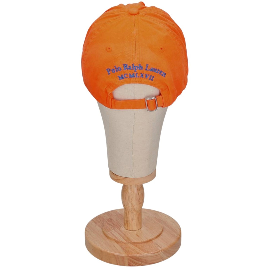 Ralph Lauren POLO by Ralph Lauren Big Pony Baseball Cap, One Size Fits Most cotton orange type Vintage Second Hand