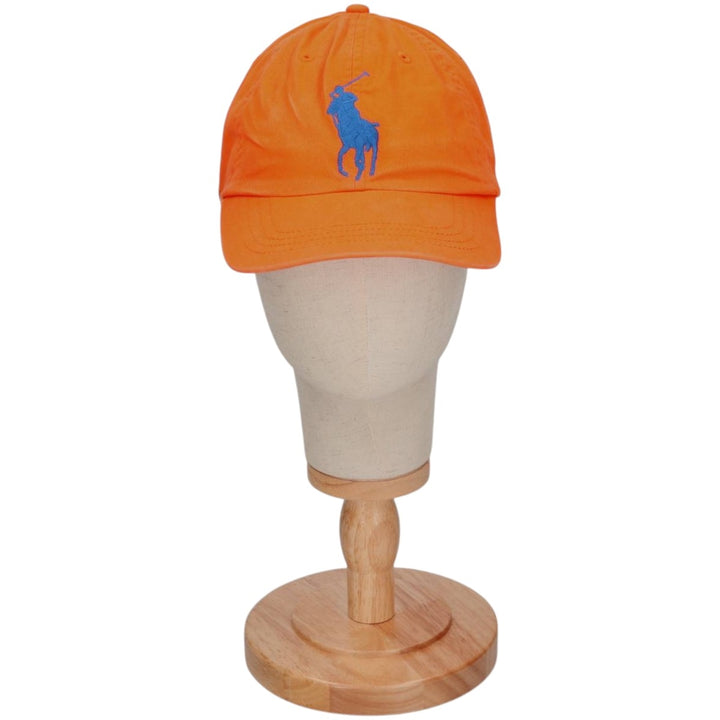 Ralph Lauren POLO by Ralph Lauren Big Pony Baseball Cap, One Size Fits Most cotton orange type Vintage Second Hand