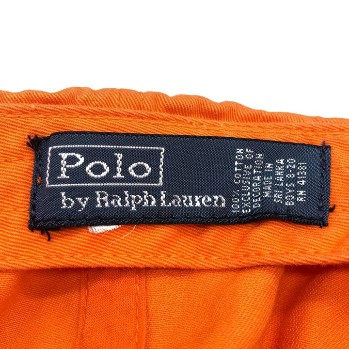 Ralph Lauren POLO by Ralph Lauren Big Pony Baseball Cap, One Size Fits Most cotton orange type Vintage Second Hand
