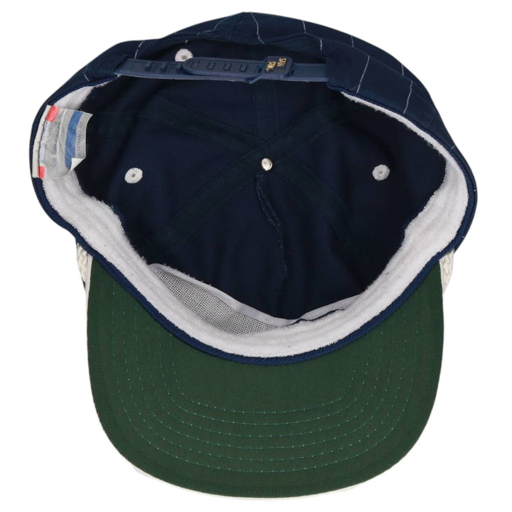 Vintage 80s-90'S SAIN SUN Stripe Pattern Two-Tone Baseball Cap, One Size Fits All unclear navy blue type Vintage Second Hand