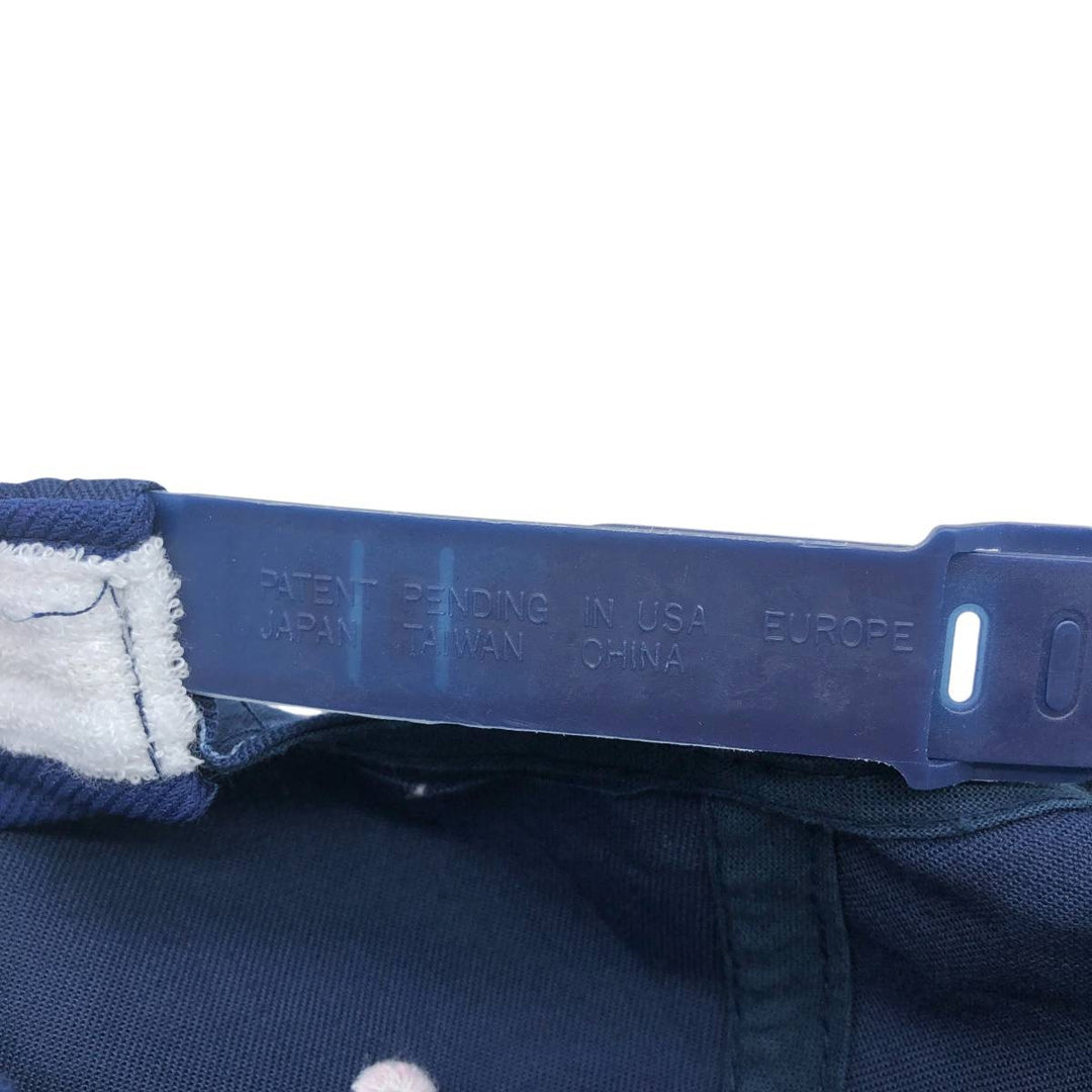 Vintage 80s-90'S SAIN SUN Stripe Pattern Two-Tone Baseball Cap, One Size Fits All unclear navy blue type Vintage Second Hand