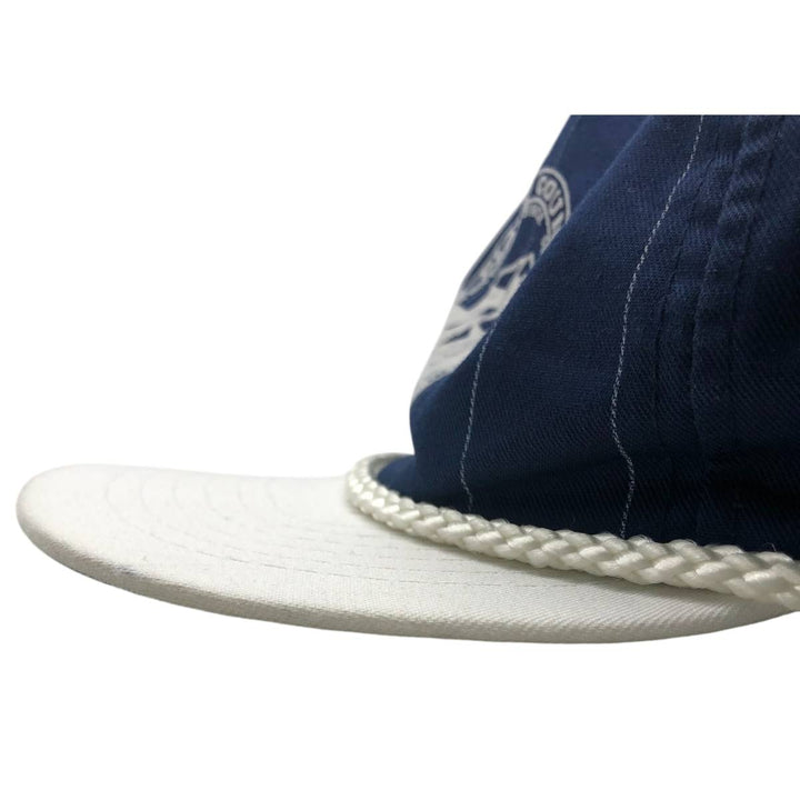 Vintage 80s-90'S SAIN SUN Stripe Pattern Two-Tone Baseball Cap, One Size Fits All unclear navy blue type Vintage Second Hand
