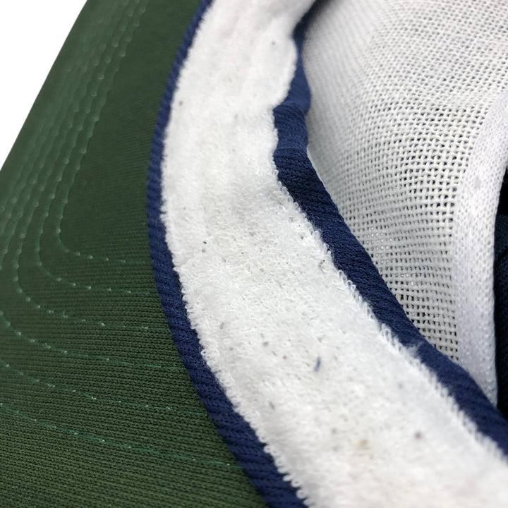 Vintage 80s-90'S SAIN SUN Stripe Pattern Two-Tone Baseball Cap, One Size Fits All unclear navy blue type Vintage Second Hand