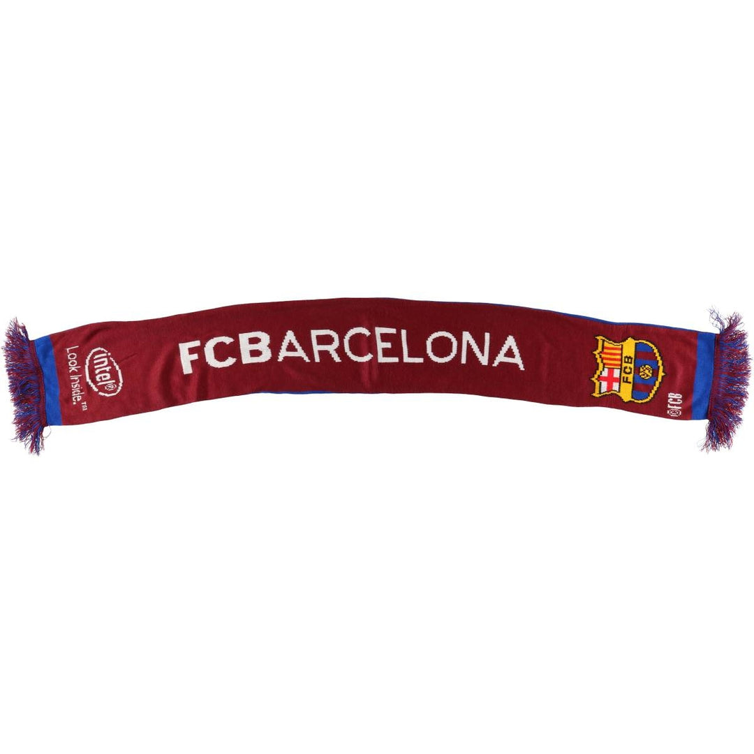 LA LIGA FC BARCELONA Soccer Acrylic Scarf Made in the UK acrylic burgundy type Vintage Second Hand