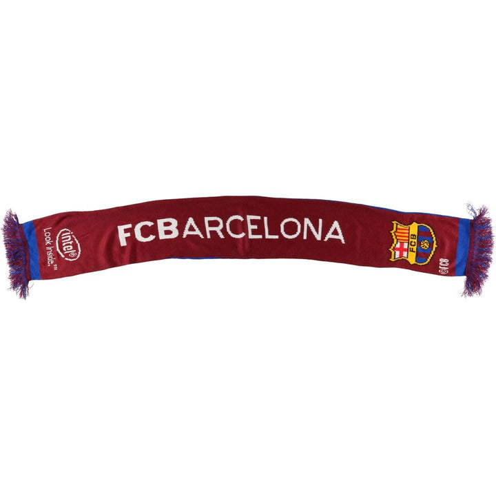 LA LIGA FC BARCELONA Soccer Acrylic Scarf Made in the UK acrylic burgundy type Vintage Second Hand