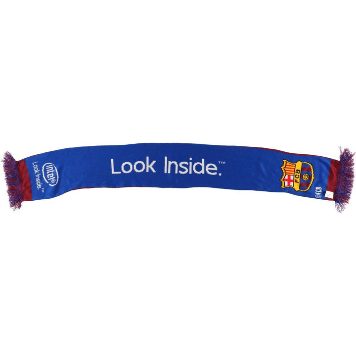 LA LIGA FC BARCELONA Soccer Acrylic Scarf Made in the UK acrylic burgundy type Vintage Second Hand