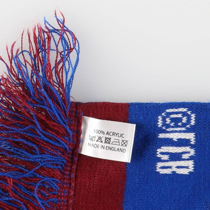LA LIGA FC BARCELONA Soccer Acrylic Scarf Made in the UK acrylic burgundy type Vintage Second Hand