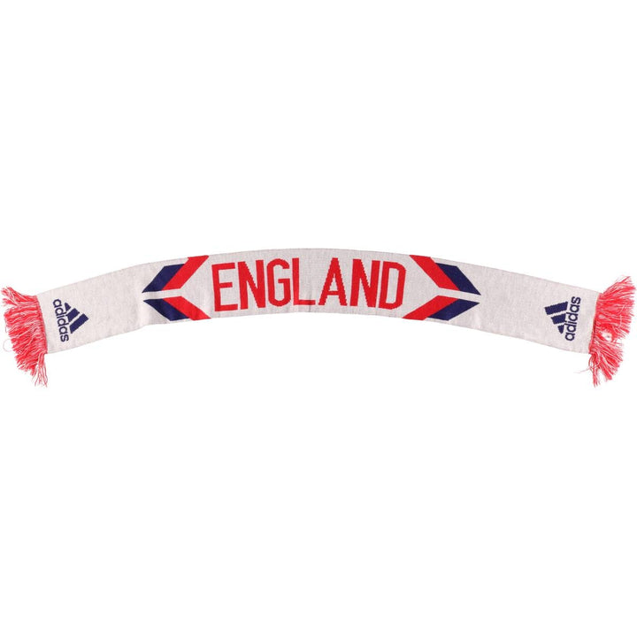 Adidas England Soccer Acrylic Scarf, Made in Germany acrylic red type Vintage Second Hand