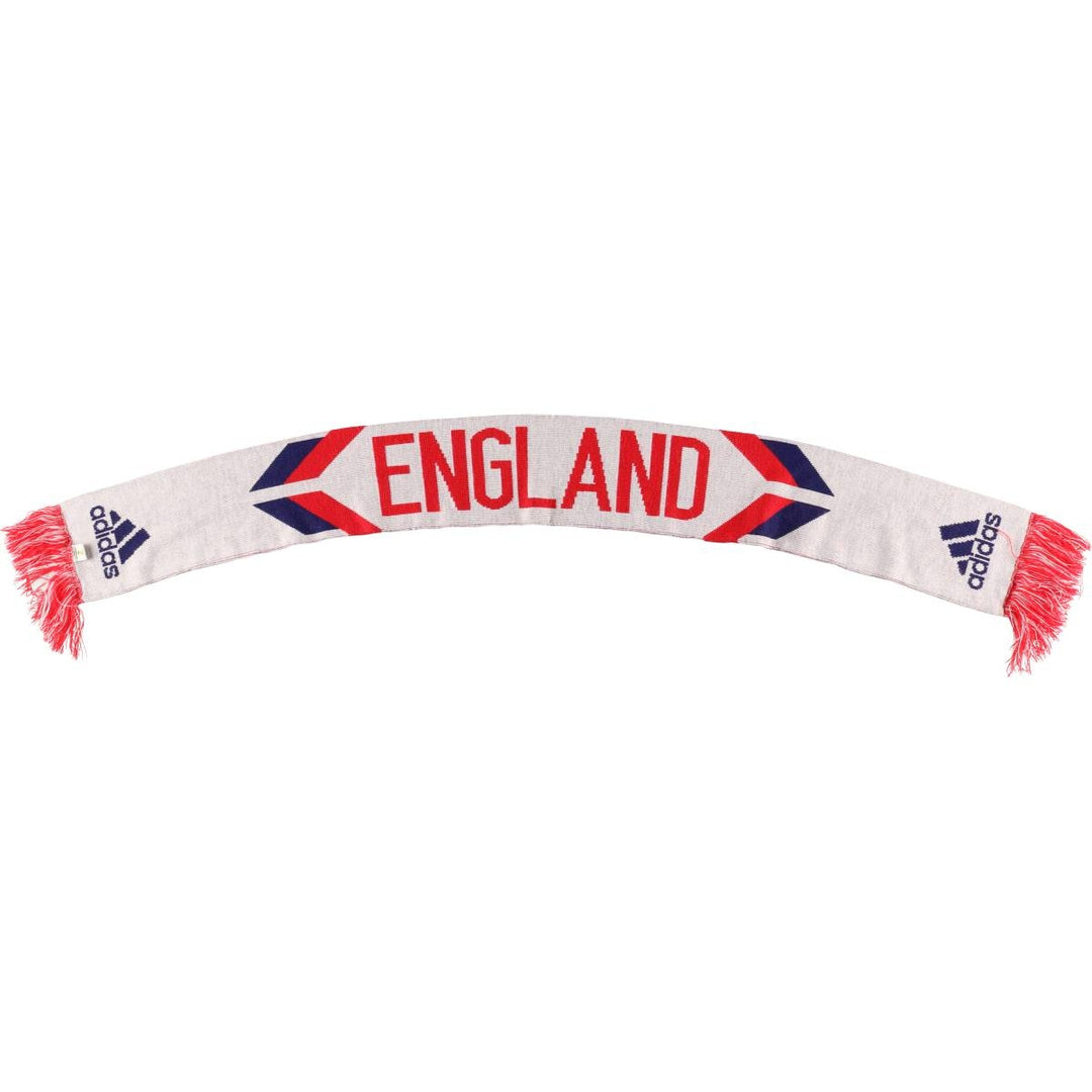 Adidas England Soccer Acrylic Scarf, Made in Germany acrylic red type Vintage Second Hand